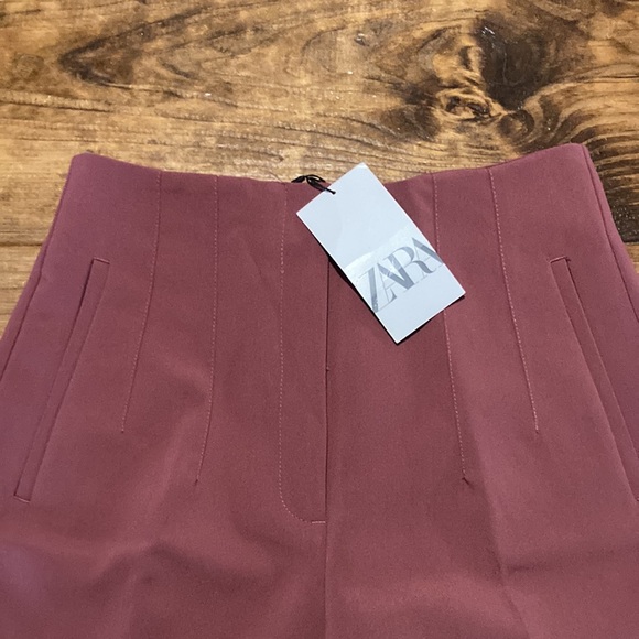 Zara maroon, high waisted pants - Picture 6 of 7